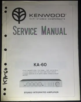KA-60 KENWOOD Amplifier Service Manual