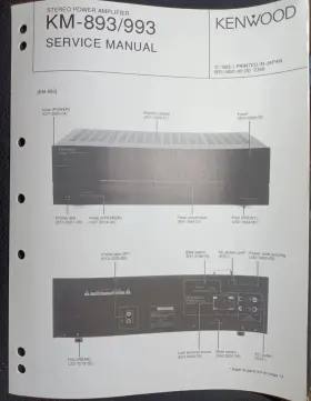KM-893 KENWOOD Power Amplifier Service Manual Hsq