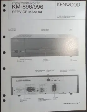 KM-896 KENWOOD Power Amplifier Service Manual Hsq