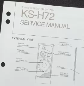 KS-H72 KENWOOD Service Manual Speaker #3