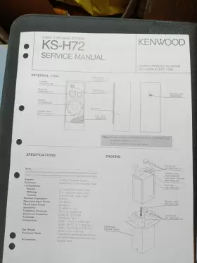 KS-H72 KENWOOD Service Manual Speaker