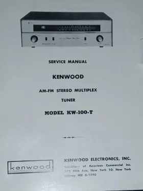 KW-100-T KENWOOD Tuner Service Manual Photocopy