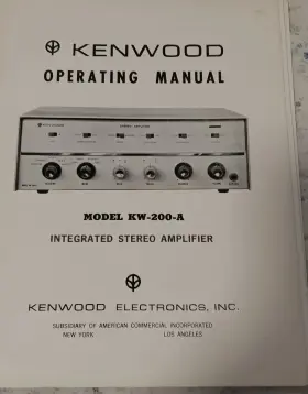 KW-200-A KENWOOD Amplifier Owners Manual Schematic