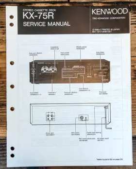 KX-75R KENWOOD Cassette Service Manual