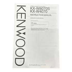 KX-W8070S KENWOOD Stereo Cassete Tape Deck Orginal Manual