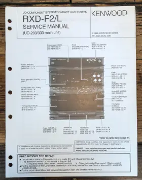 RXD-F2L KENWOOD Stereo Service Manual