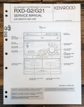 RXD-G21 KENWOOD Stereo Service Manual