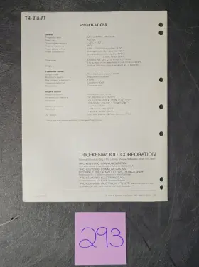 TH-31A KENWOOD Fm Transceiver Service #2