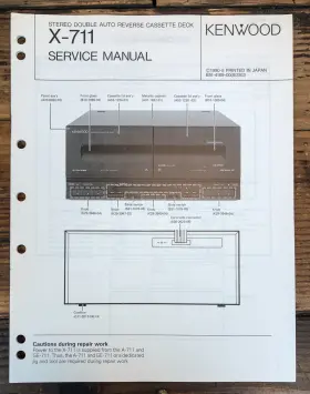 X-711 KENWOOD Cassette Service Manual