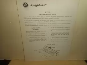 83-940 KNIGHT Head Adapter Switch Wiring Operation Manual Kit