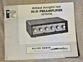 83YZ762 KNIGHT-KIT Fi Preamplifier Manual Pictorials