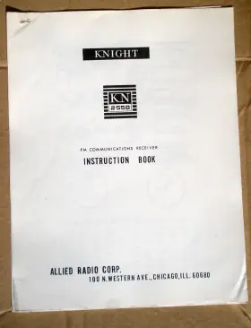 KN2558 KNIGHT Fm Communications Receiver Instruction Book