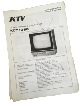 KCT1390 KTV Television Service Manuals