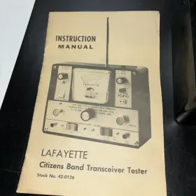 42-0126 LAFAYETTE Citizen Transceiver Tester Manual #2