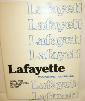 99-46955W LAFAYETTE Owners Manual Disc Mic Channel Stereo