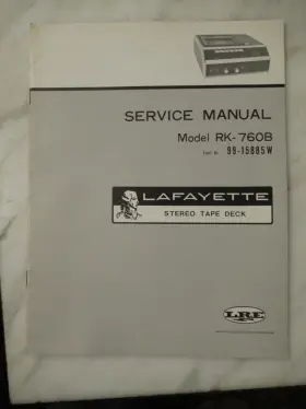 RK-760B LAFAYETTE Tape Deck Service Manual