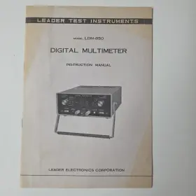 LDM-850 LEADER INSTRUMENTS Digital Multimeter Instruction