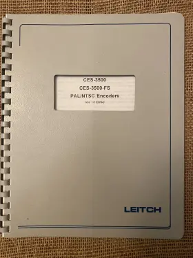 CES-3500 LEITCH INC Instruction Manual Pal Ntsc Encoders