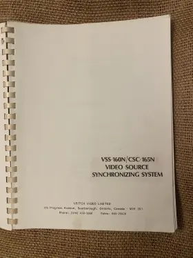 VSS-160N LEITCH VIDEO LIMITED Instruction Manual Sync #2