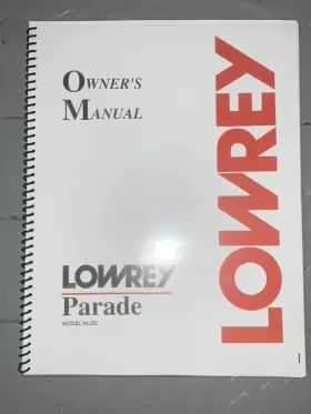 NL-30 LOWREY Parade Organ Owners Manual Piano Operating