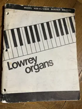 H25-4 LOWREY ORGANS Service Manual