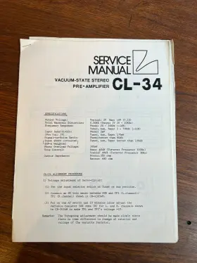 CL-34 LUXMAN Vacuum Stereo Amplifier Service Manual