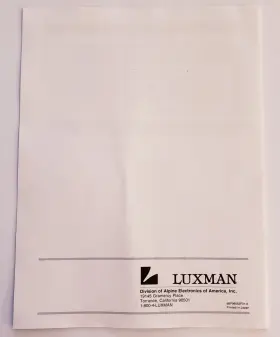D-111 LUXMAN Disc Player Owners Manual #2