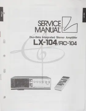 LX-104-RC-104 LUXMAN Beta Integrated Stereo Amplifier Service