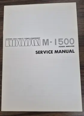 M-1500 LUXMAN Amplifier Service Manual