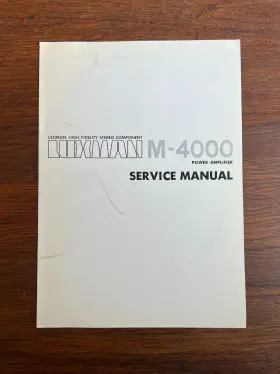 M-4000 LUXMAN Power Amplifier Service Manual