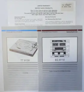 EC8110 MAGNAVOX Am Fm Eq Dual Cassette Turntable Stereo Ec