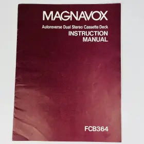 FCB364BK01 MAGNAVOX User Manual Autoreverse Dual Stereo Deck