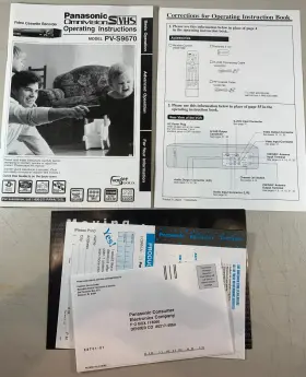 PV-S9670 MAGNAVOX Operating Manual Panasonic Vcr Vhs Player