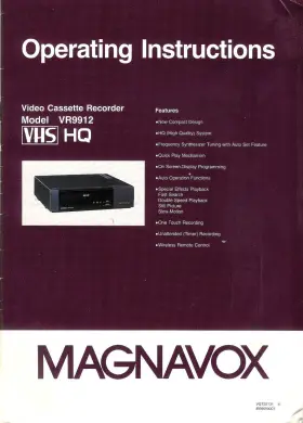 VQTS2131 MAGNAVOX Vhs Hq Vcr Owners Operating Manual
