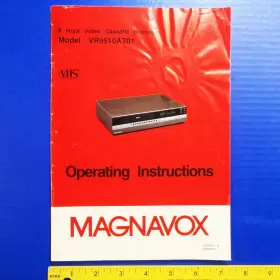 VR9510AT01 MAGNAVOX Vhs Video Cassette Recorder Owners Manual
