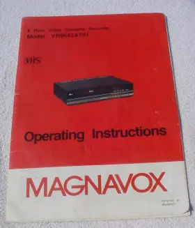 VR9642AT01 MAGNAVOX Video Cassette Recorder Operating