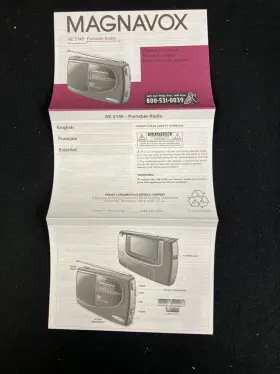 AE-2145 MAGNOVOX Radio Owners Manual Sp #2
