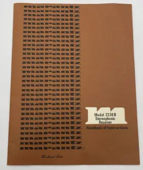 2207851010 MARANTZ Stereophonic Stereo Receiver Owners Manual