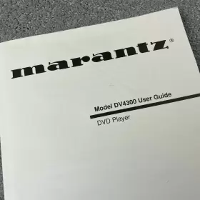 DV4300 MARANTZ Dvd Player Owners Manual Copy #2