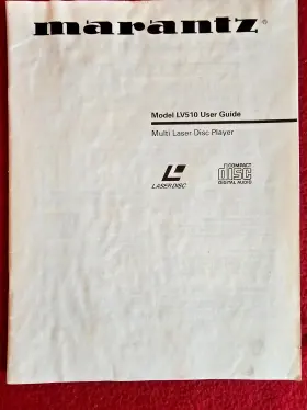 LV510 MARANTZ Users Laser Disc Player