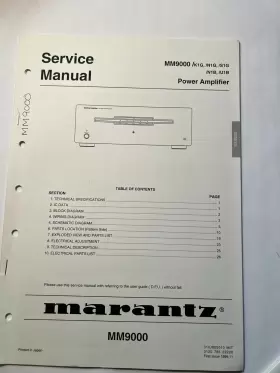 MM9000 MARANTZ Power Amplifier Service Manual