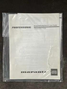 PMD320-PMD321 MARANTZ Cd Disc Player User Manual