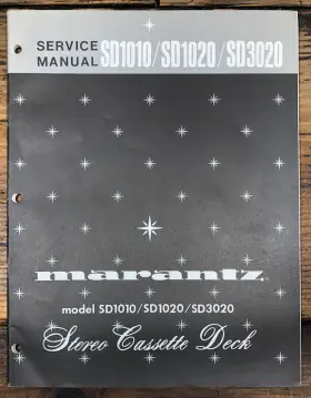 SD-1010 MARANTZ Cassette Service Manual