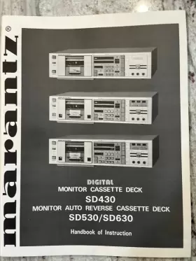 SD430-530-630 MARANTZ Cassette Deck Instruction Manual