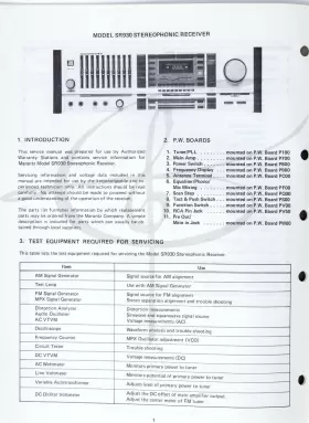 SR930 MARANTZ Service Manual Stereophonic Receiver #2