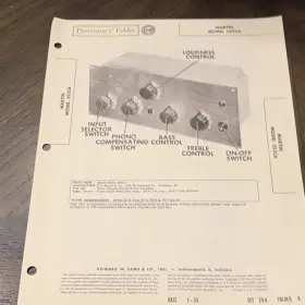 352CA MARTIN Photofact Folder Manual Amplifier