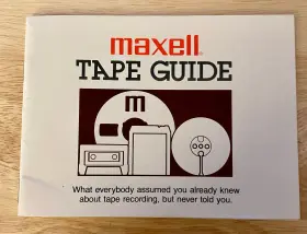 79143 MAXELL Tape Recorder Manual Booklet