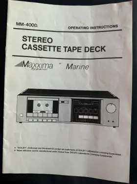 8134-542-8036 MAXXIMA Stereo Cassette Recorder Tape Deck