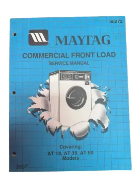AT50 MAYTAG Washer Service Manual Books