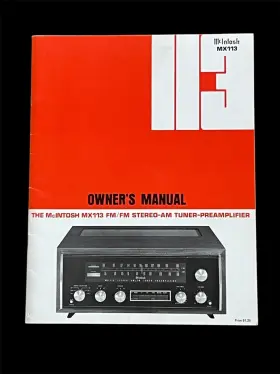 038-645 MCINTOSH Mx Owners Manual
